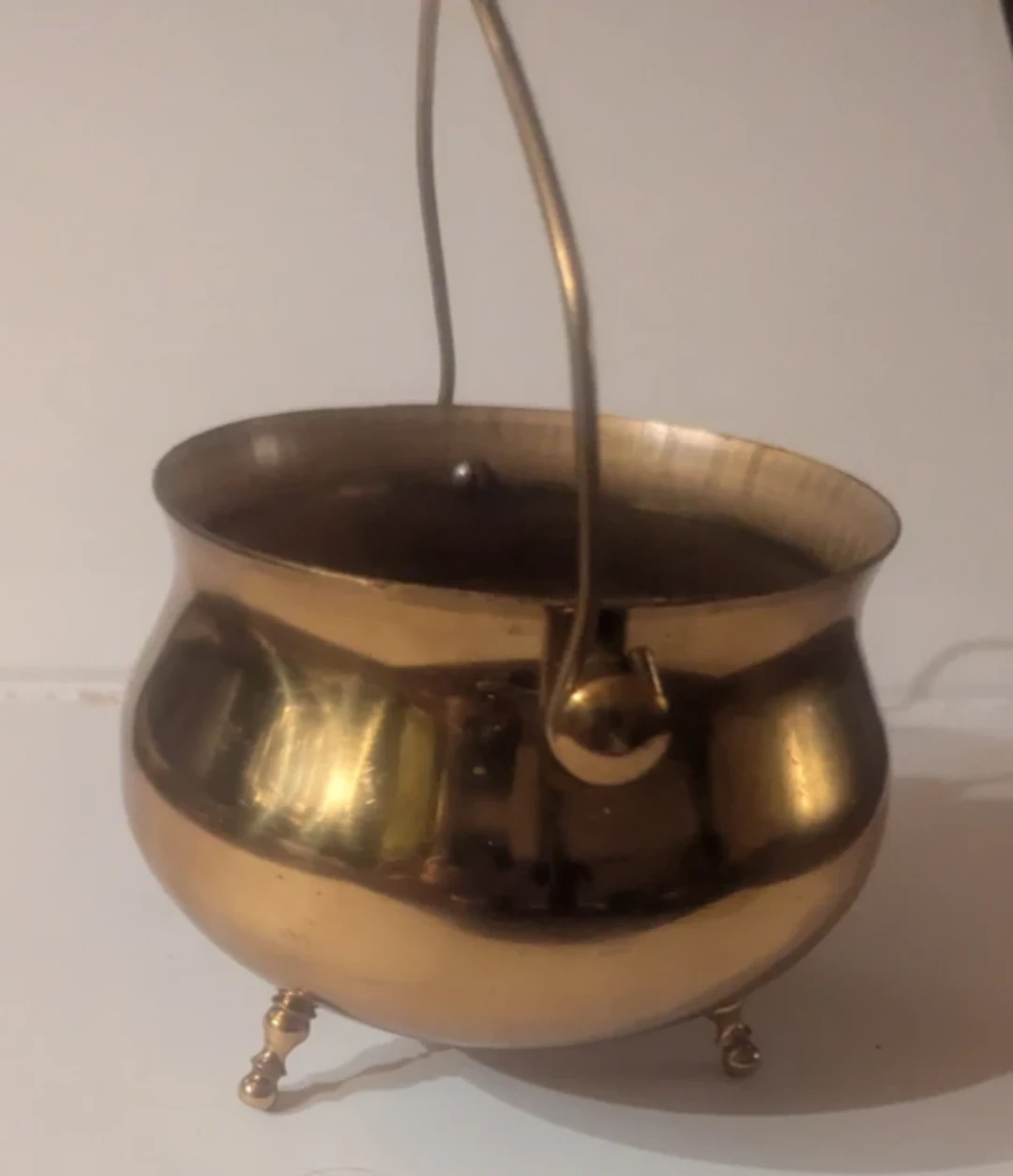 Brass Cauldron Pot with Handle - photo 4
