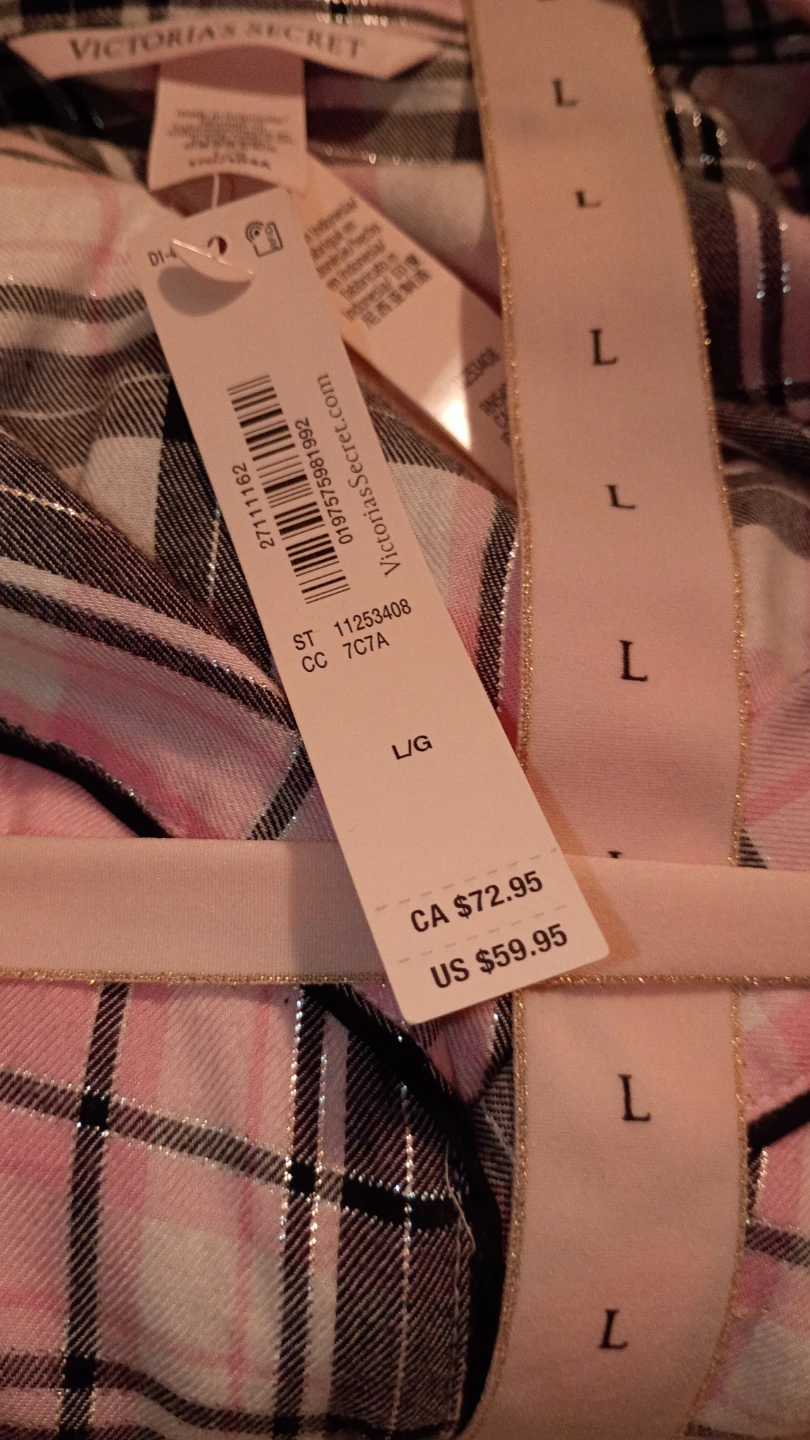 Victoria's Secret Plaid Pajama Set - Size L - photo 3