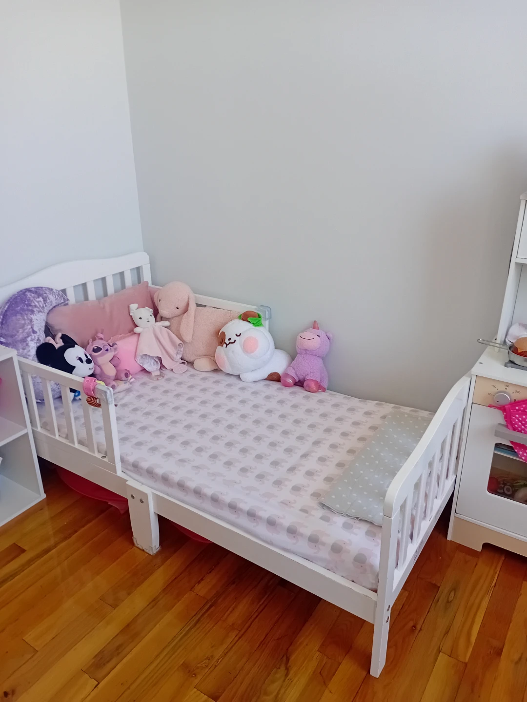 White Toddler Bed with Rails - photo 2