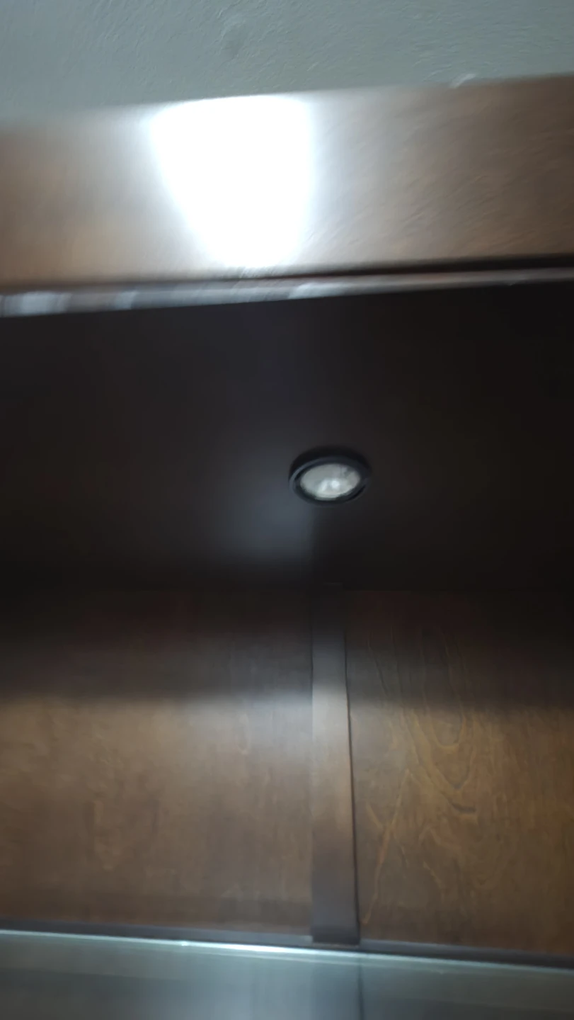 Dark Wood Cabinet with Glass doors,shelves - photo 4