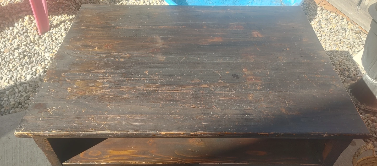 Wooden Media Console with Drawer and Shelves - photo 2