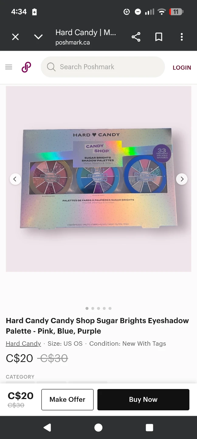 Hard Candy eye shadow palettes