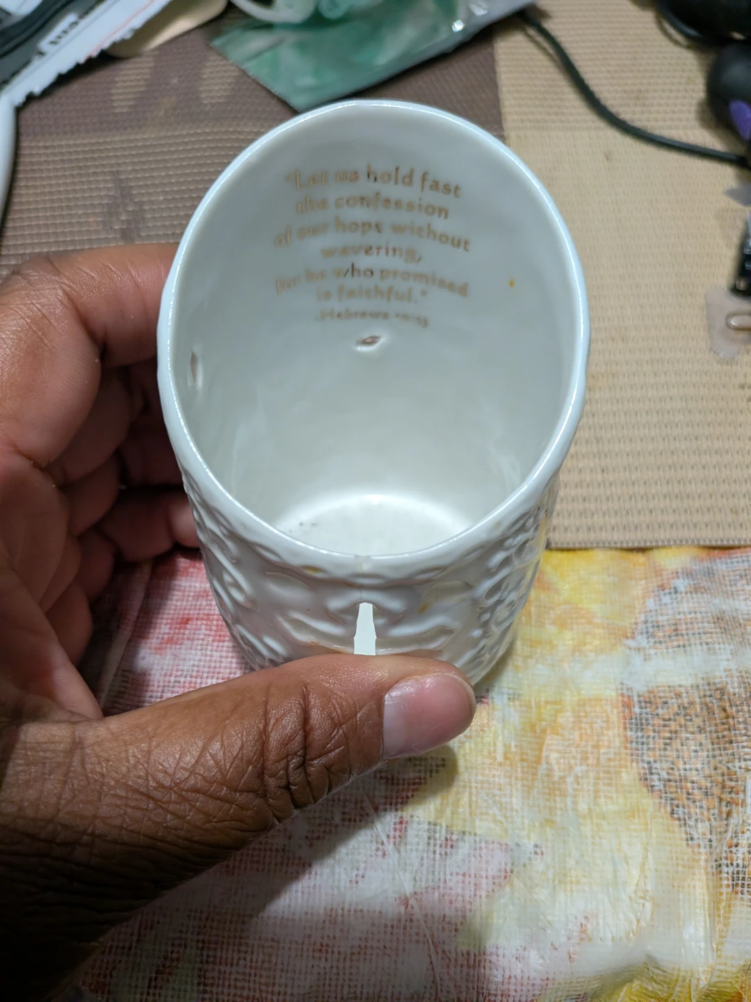White Ceramic Candle Holder