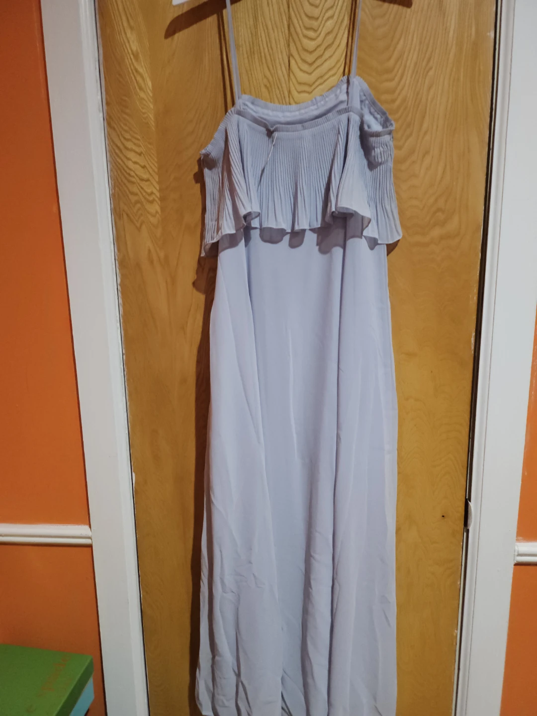 Club Monaco pleated ruffle maxi dress