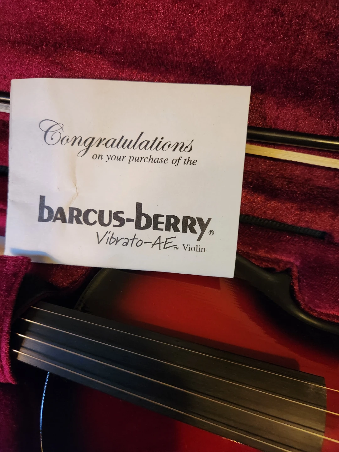 Barcus-Berry Vibrato-AE Violin - photo 2