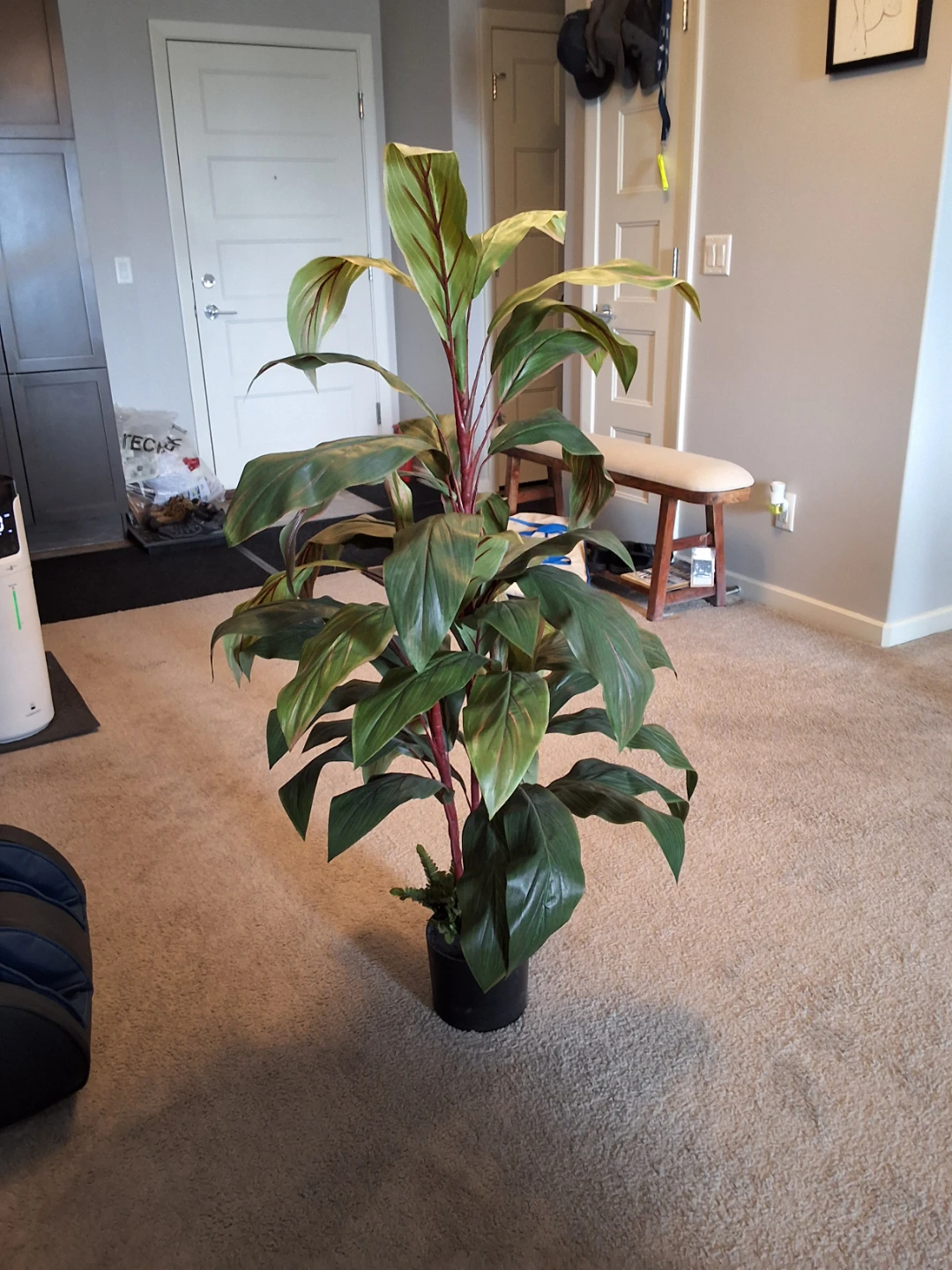 Large Faux Plant in Black Pot - photo 2