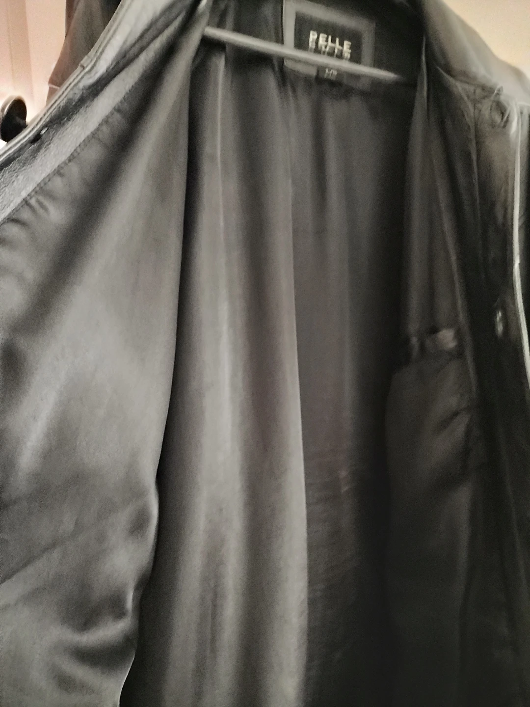 🌱 Pelle Cuir Black Genuine Leather Jacket Size L/G - photo 2