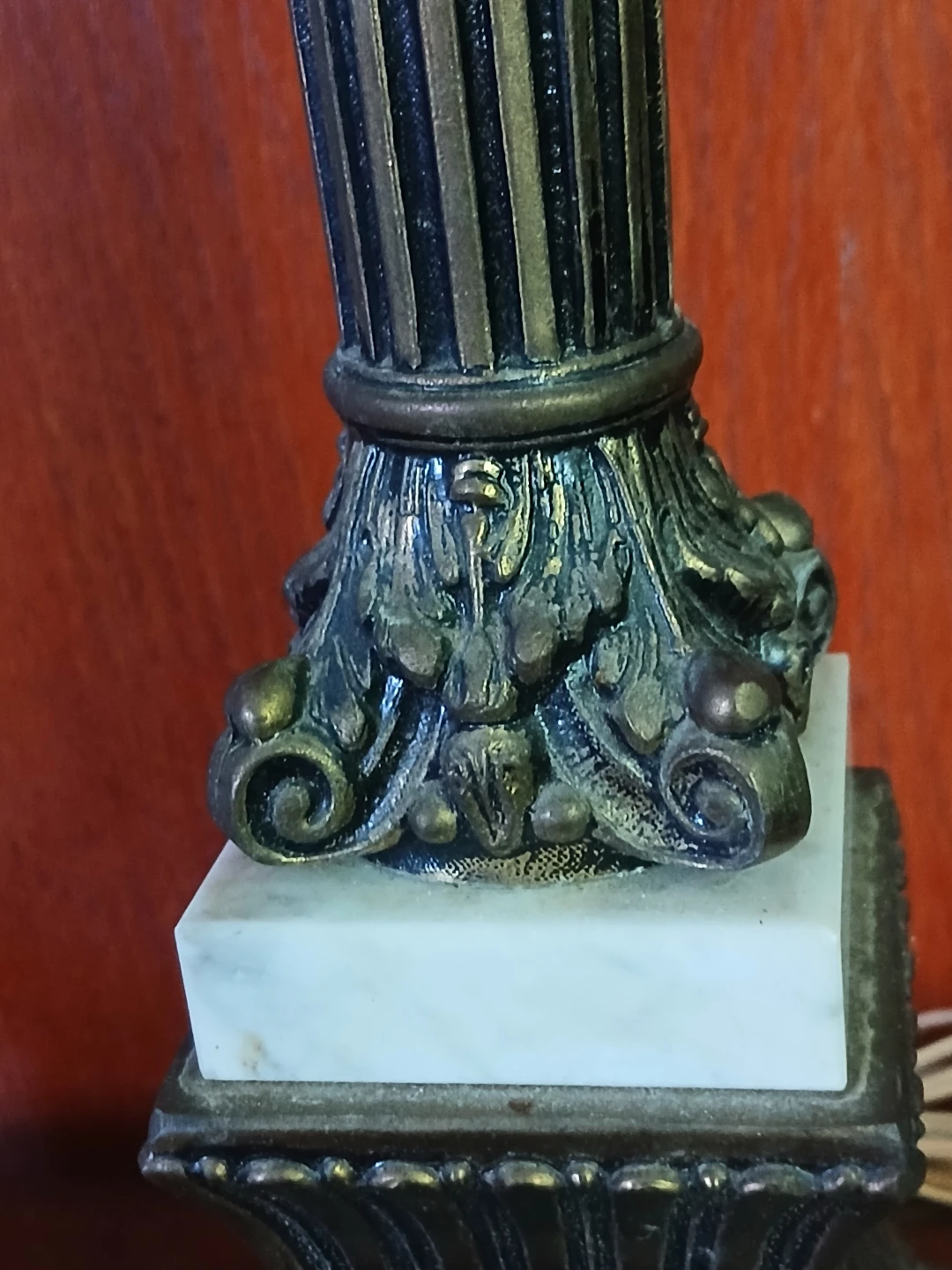 Vintage Double Lamp with Marble Base - photo 2