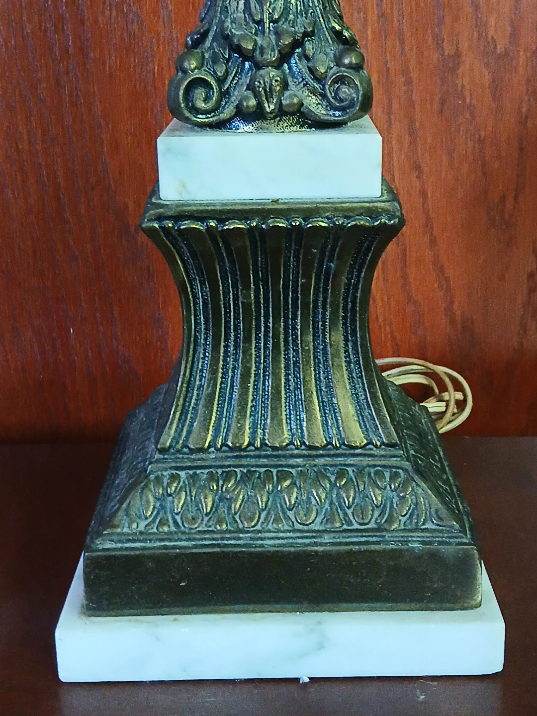Vintage Double Lamp with Marble Base - photo 3