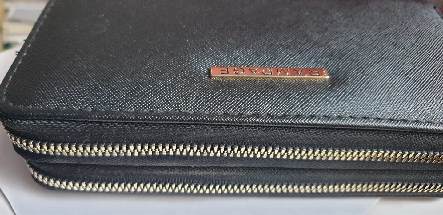Rampage Women Black Double Zip Around Wallet - photo 2