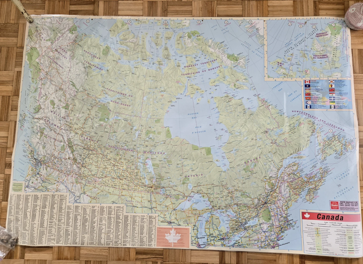 Canadian Map Poster - laminated