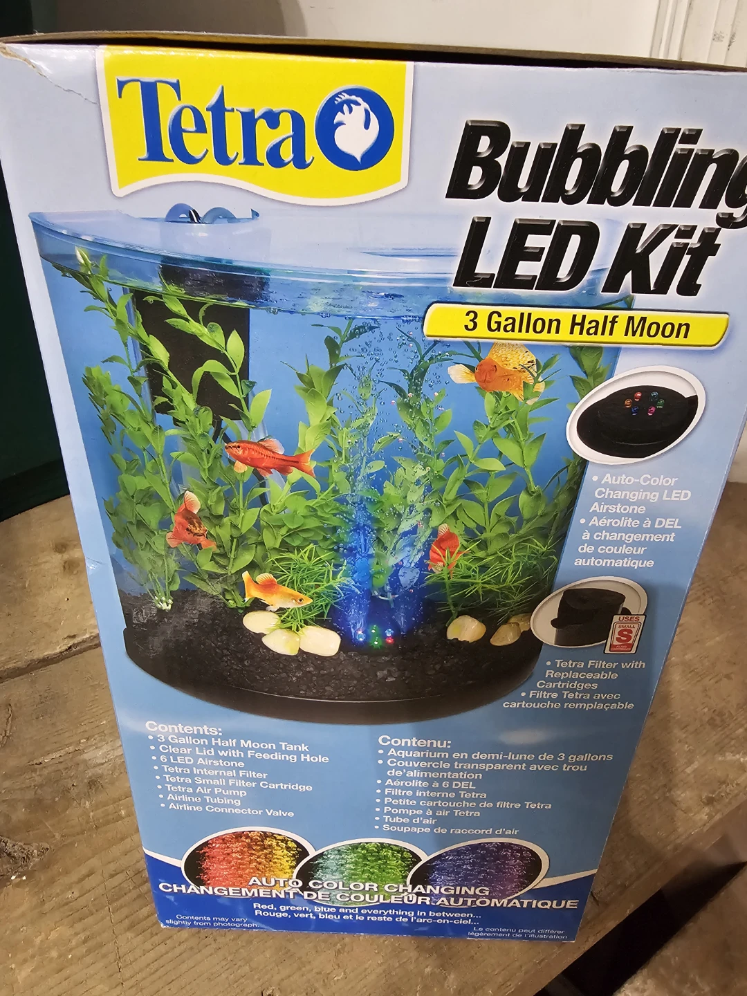 Tetra Bubbling LED Kit 3 Gallon Half Moon Aquarium - photo 4