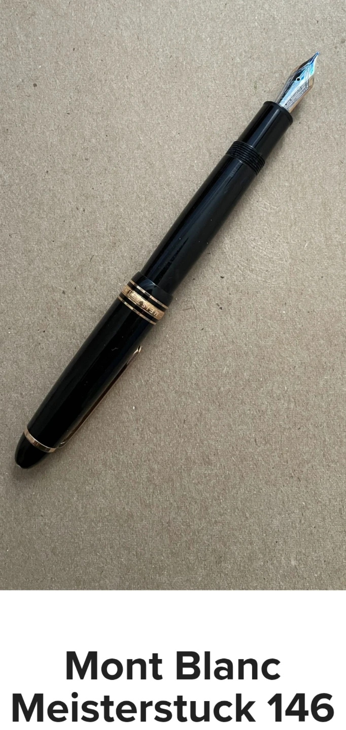 Mont Blanc Meisterstück Gold-Coated Classique Fountain Pen.146.