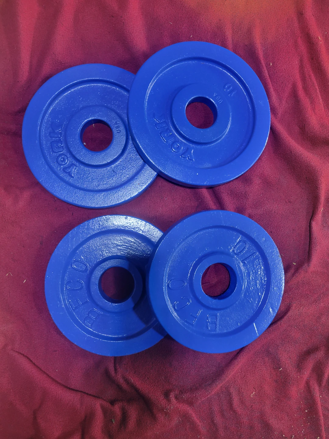 40LBs. 2" HOLE OLYMPIC PLATES. 4-10s