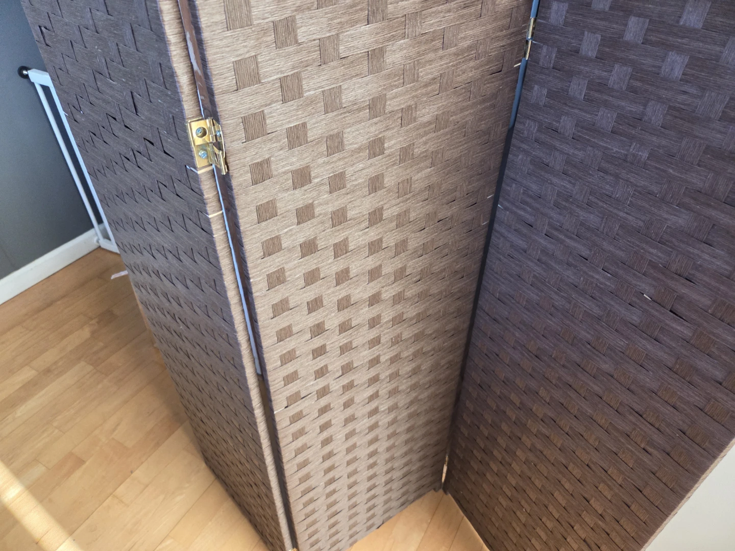 3-Panel Woven Room Divider Screen