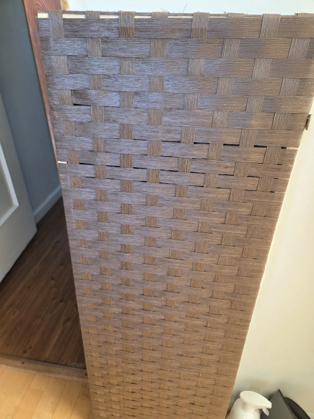 3-Panel Woven Room Divider Screen - photo 4