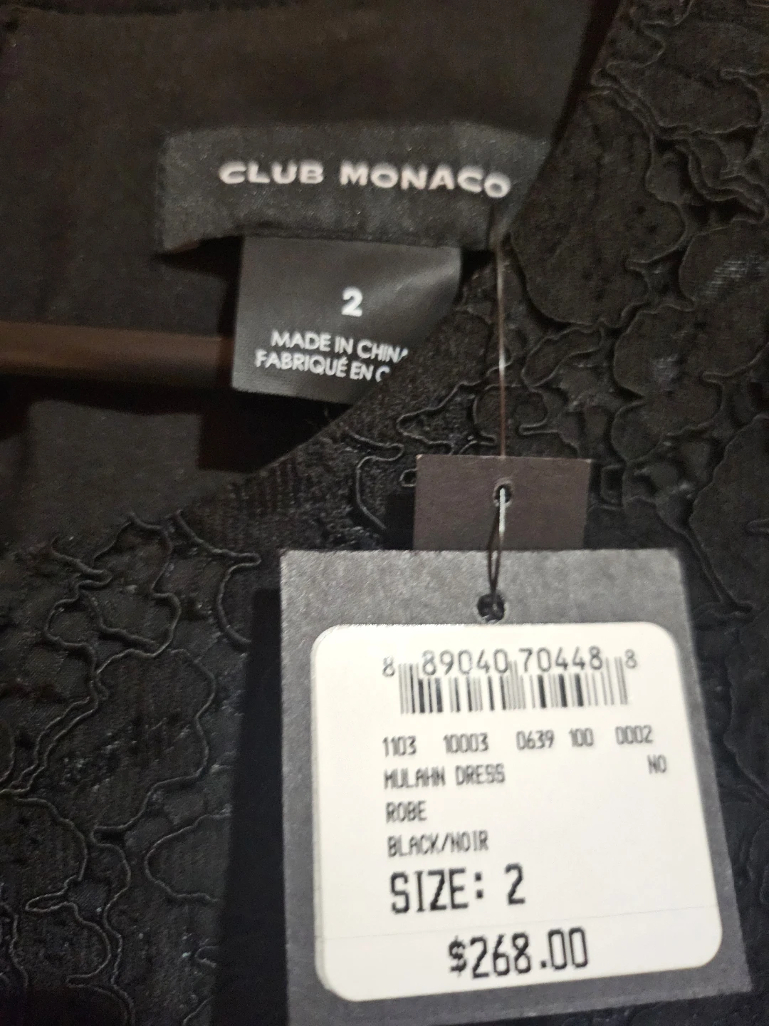 Club Monaco Black Lace MulaHn Dress Size 2 - photo 5