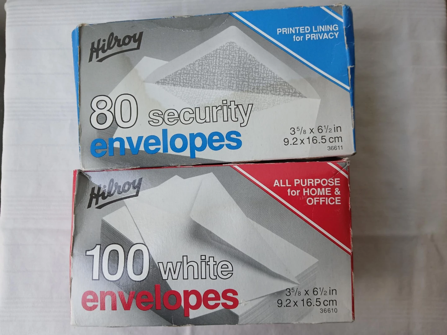 Hilroy Envelopes - 80 Security & 100 White. Pick up only.
