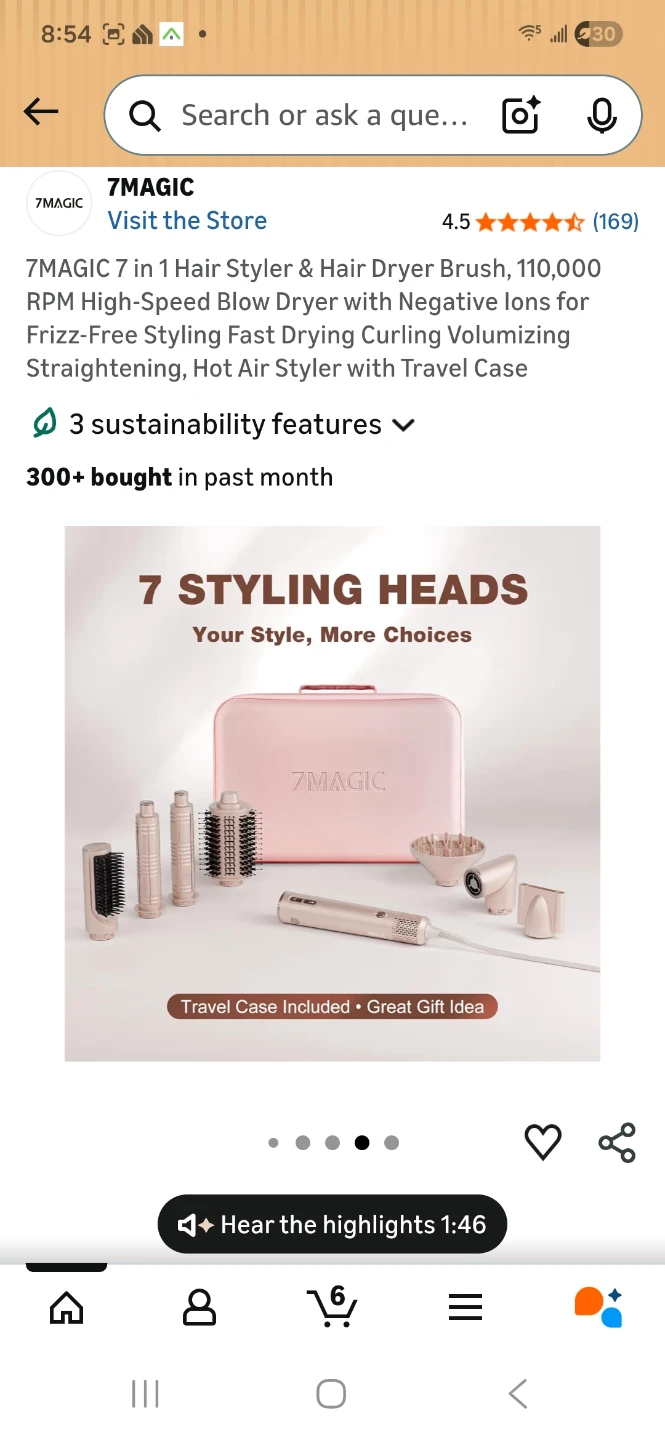 7MAGIC 7-in-1 Hair Styler & Dryer Brush - photo 4
