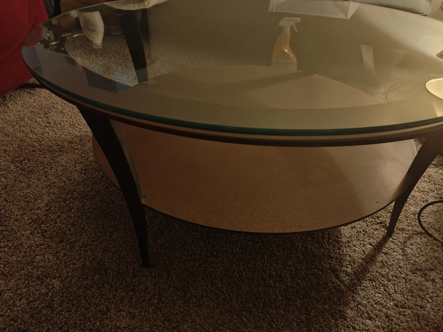 Custom 36" Round Coffee Table - 1/4" Solid Steel Plate & Glass - photo 2