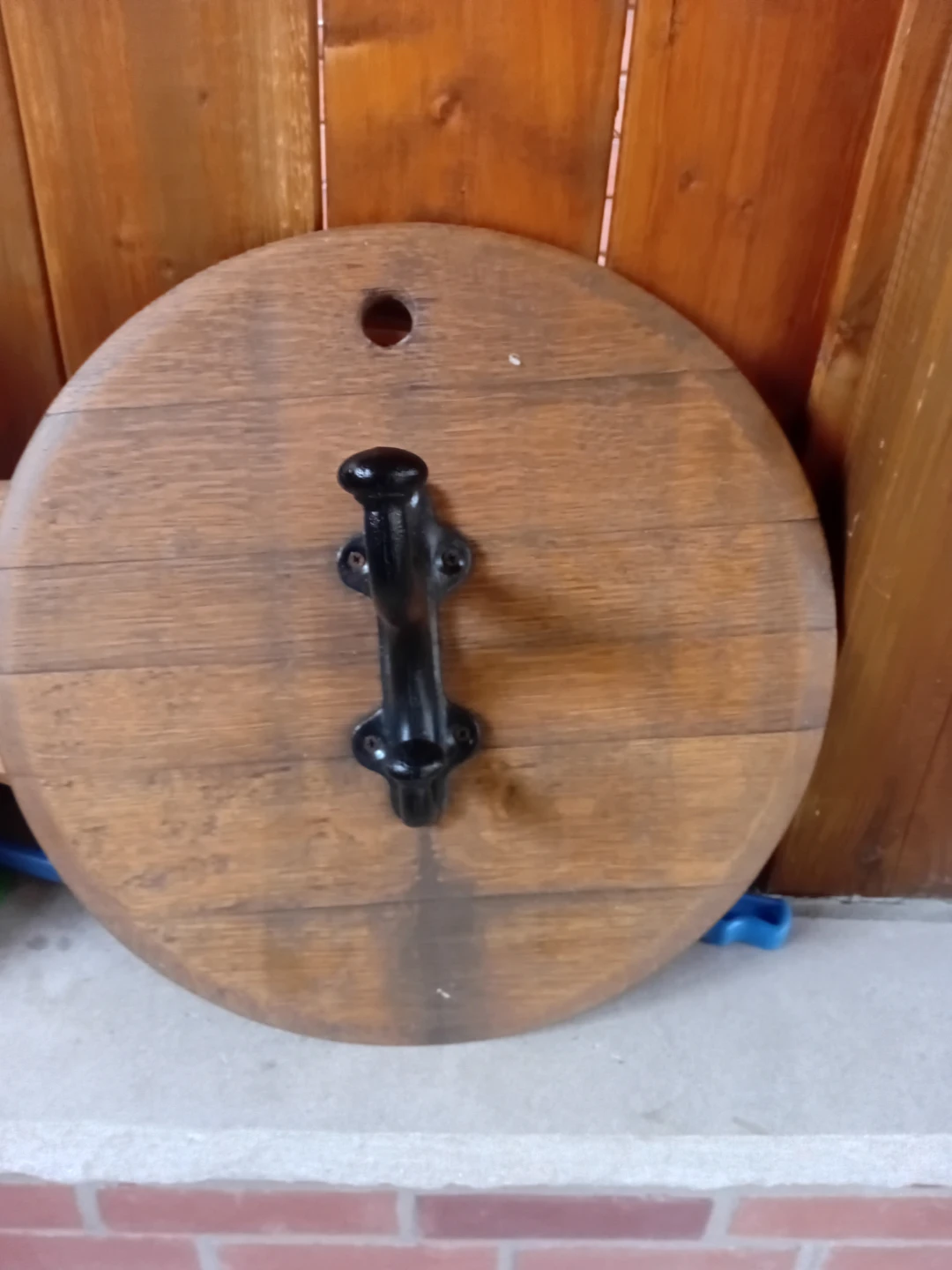 Wooden Wall Hook with Handle