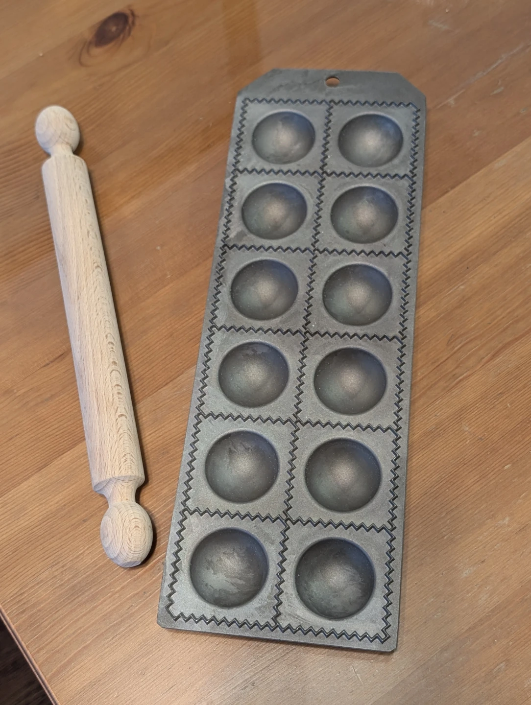 Ravioli Maker Mold and Rolling Pin