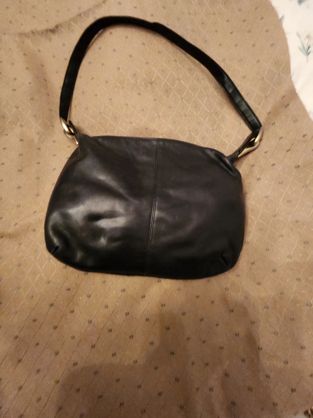 Black Leather Shoulder Bag