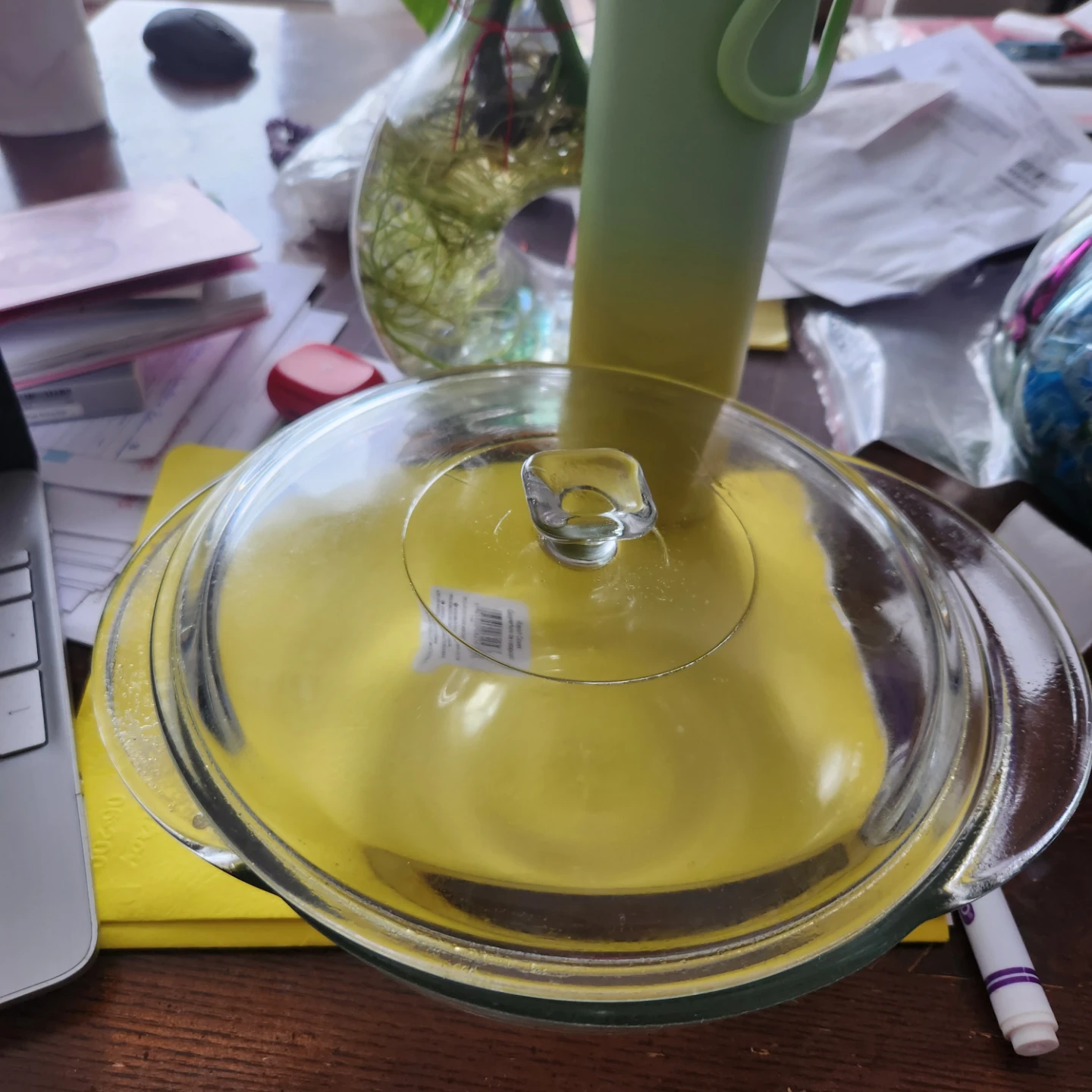 Glass Mixing Bowl with Lid - photo 2