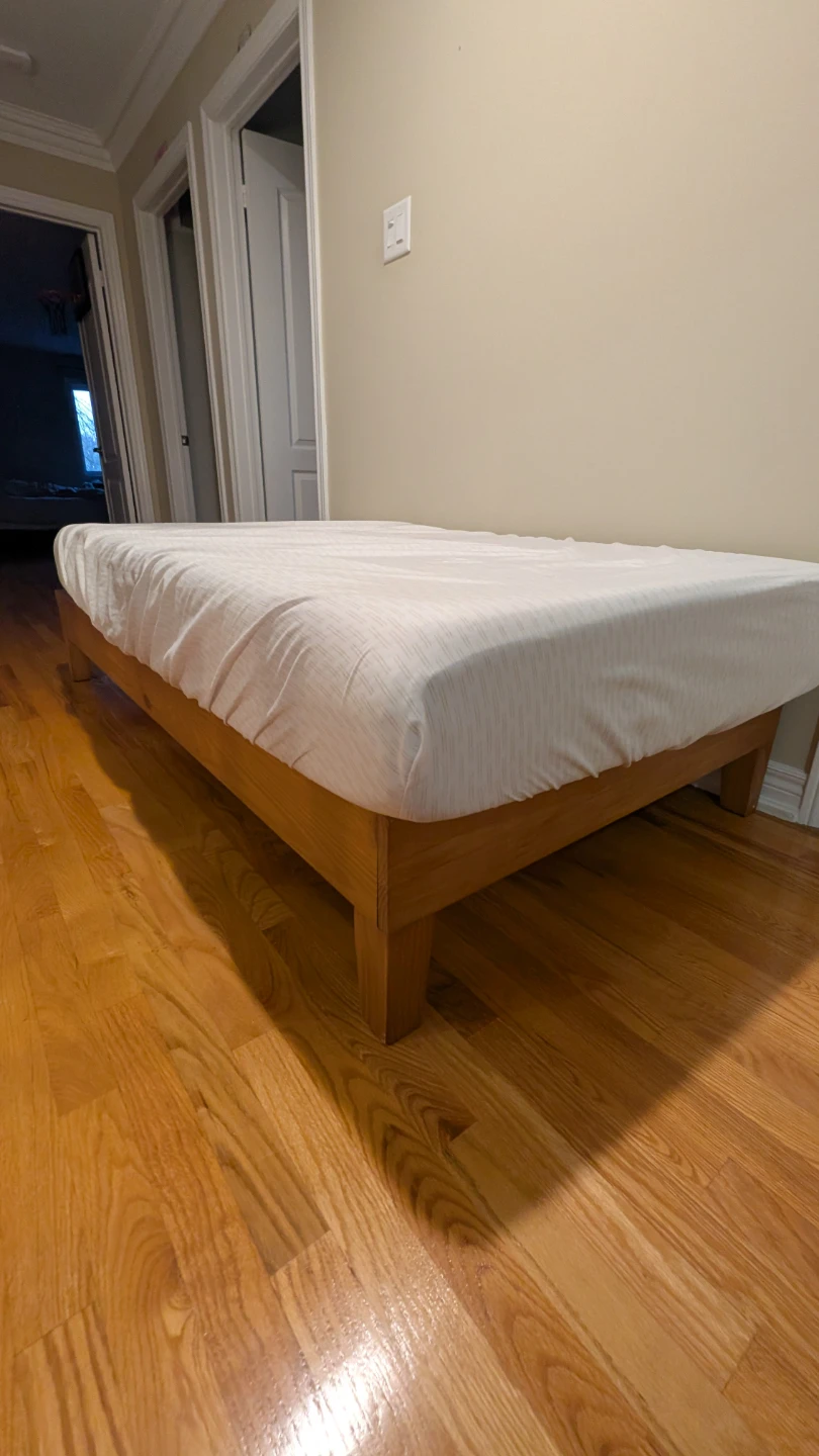 Wooden Bed Frame with Slatted Base
