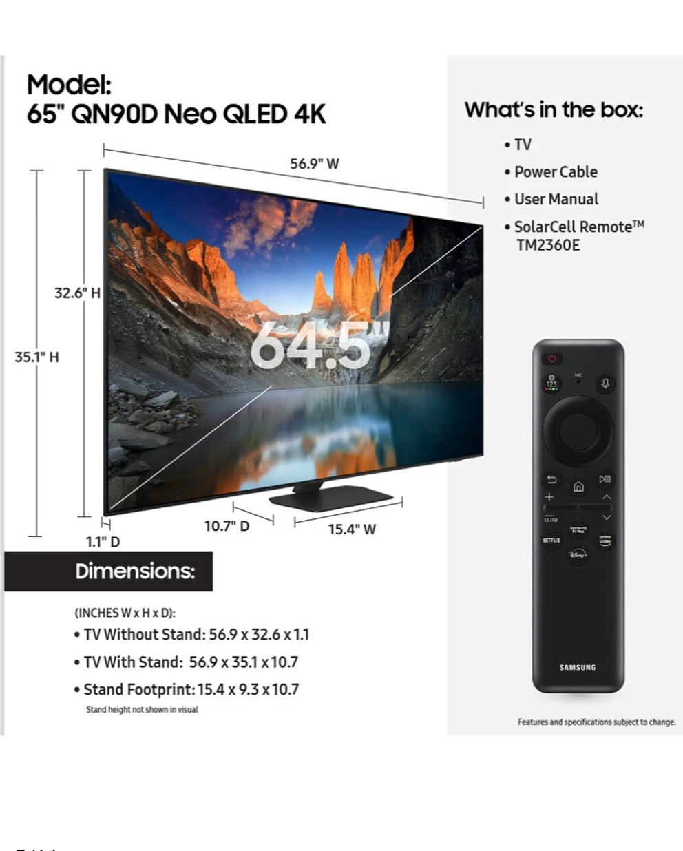 Samsung 65" QN90D Neo QLED 4K Smart TV - photo 2