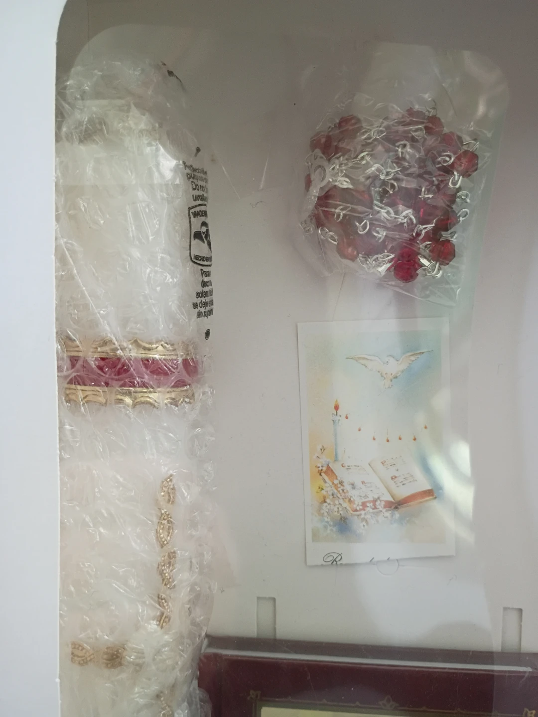 Confirmation Candle Set with Rosary - photo 3