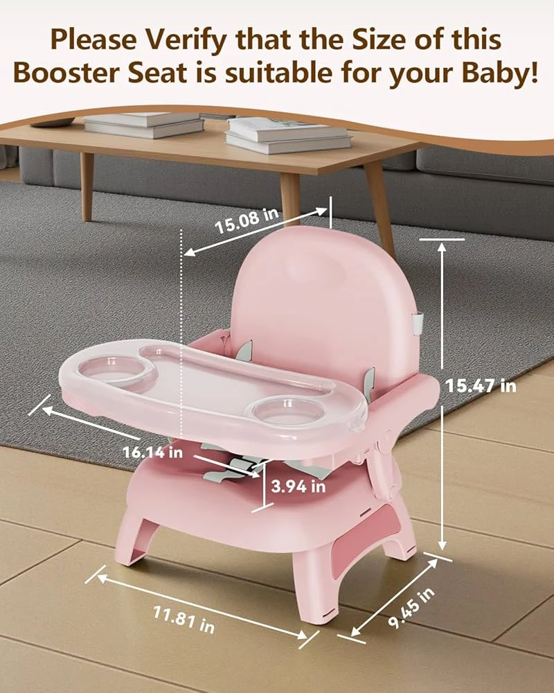 New 3 Modes Baby Booster Seat with Adjustable Tray - photo 2