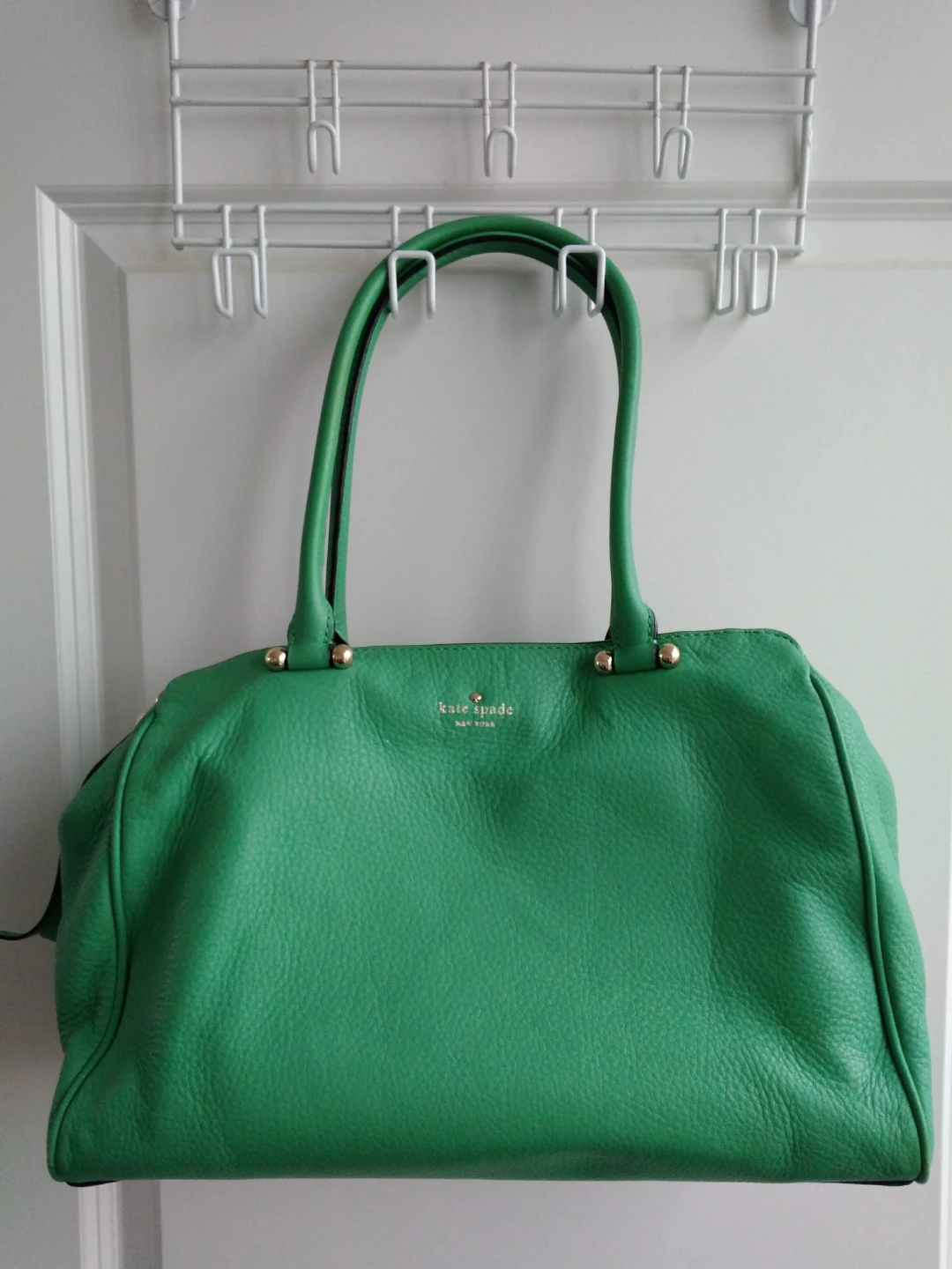 Kate Spade Green Leather Tote Handbag