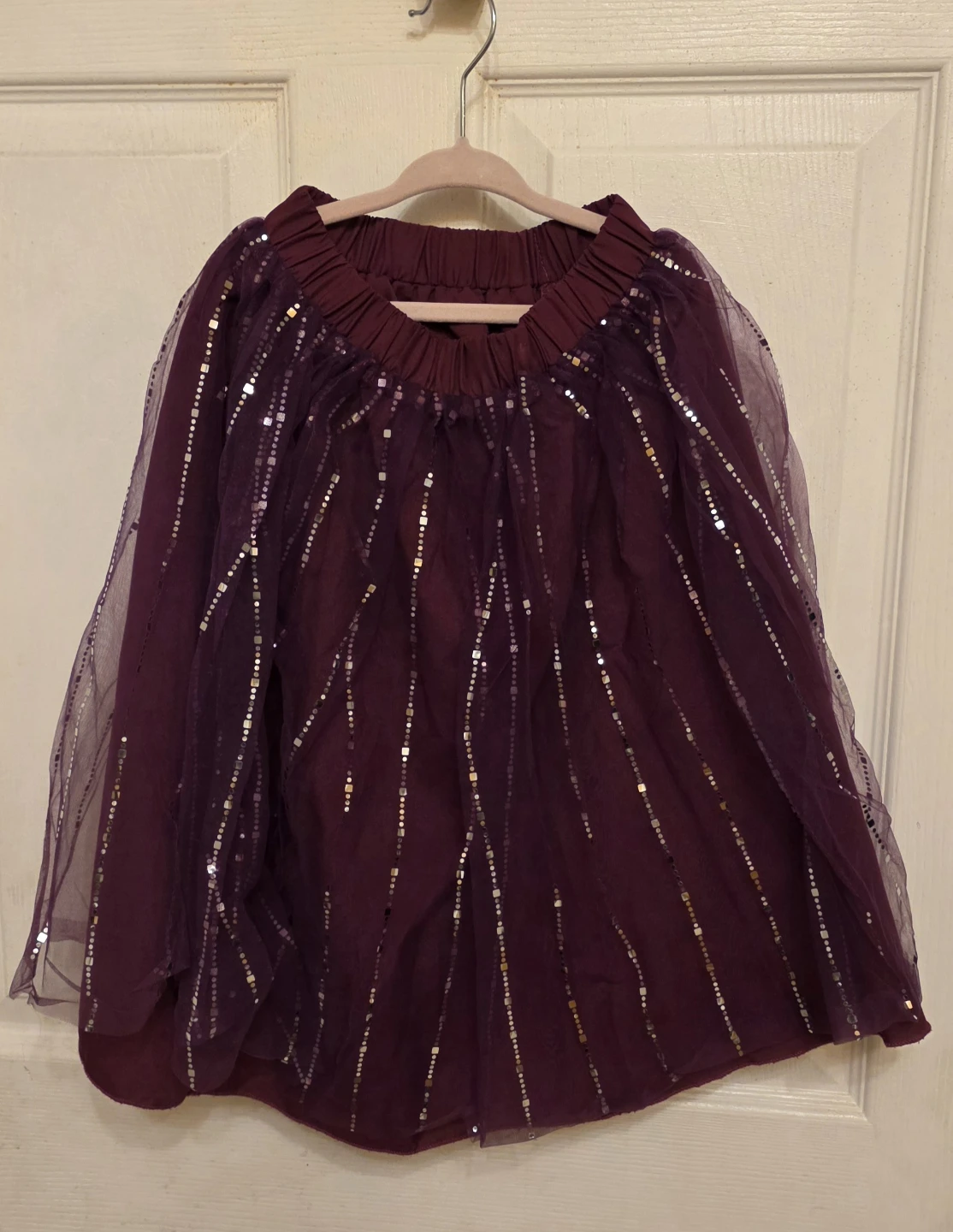 Girls' Purple Sequin Tulle Costume Dress - photo 2