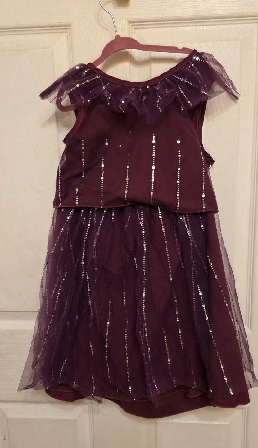 Girls' Purple Sequin Tulle Costume Dress - photo 4