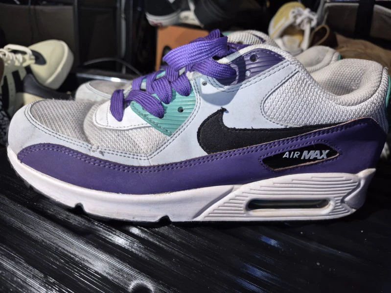 Nike Air Max 90 White Purple Teal US 9