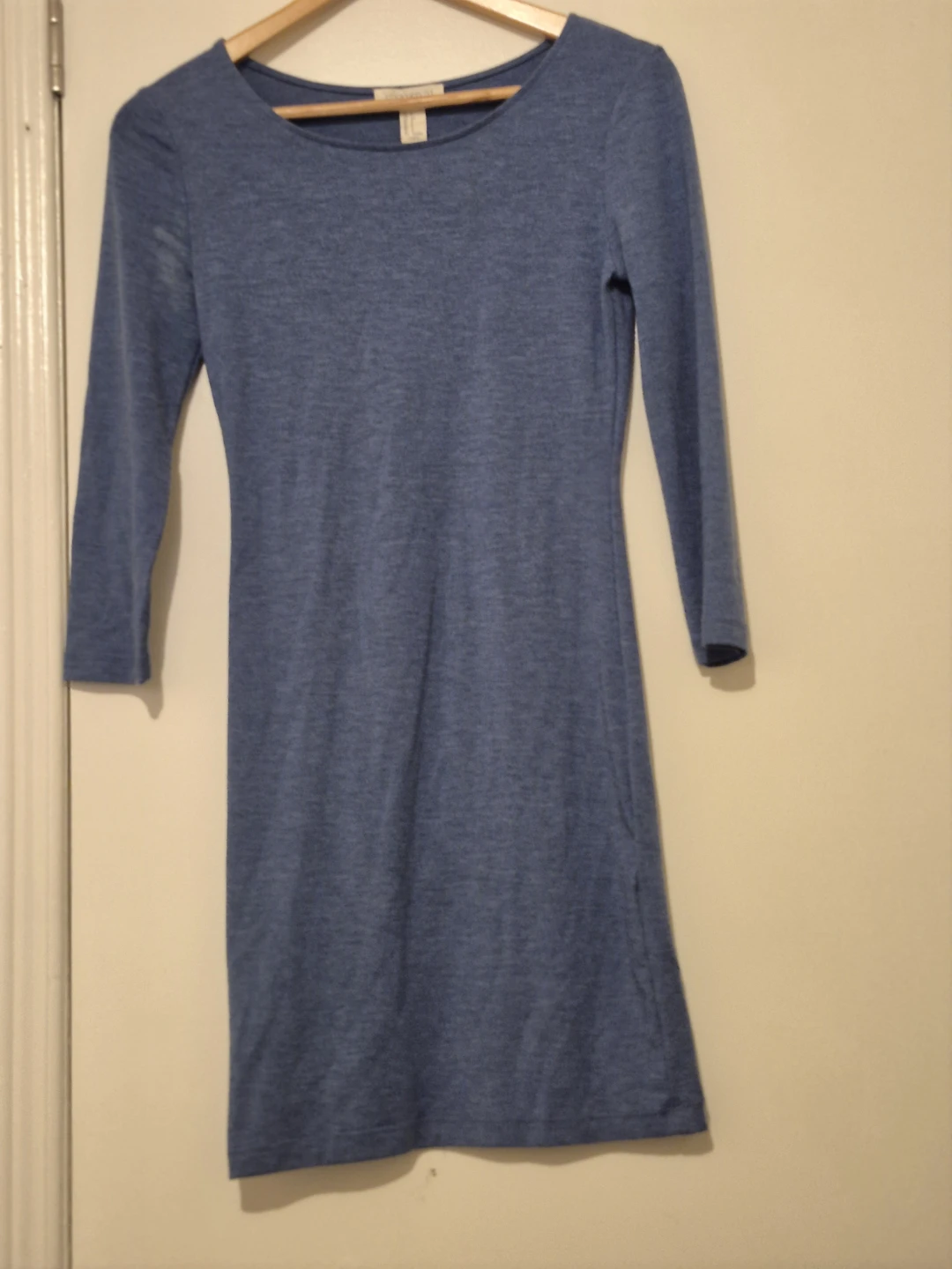 Forever 21 Blue Crew Neck Long Sleeve Dress - Size S - photo 2