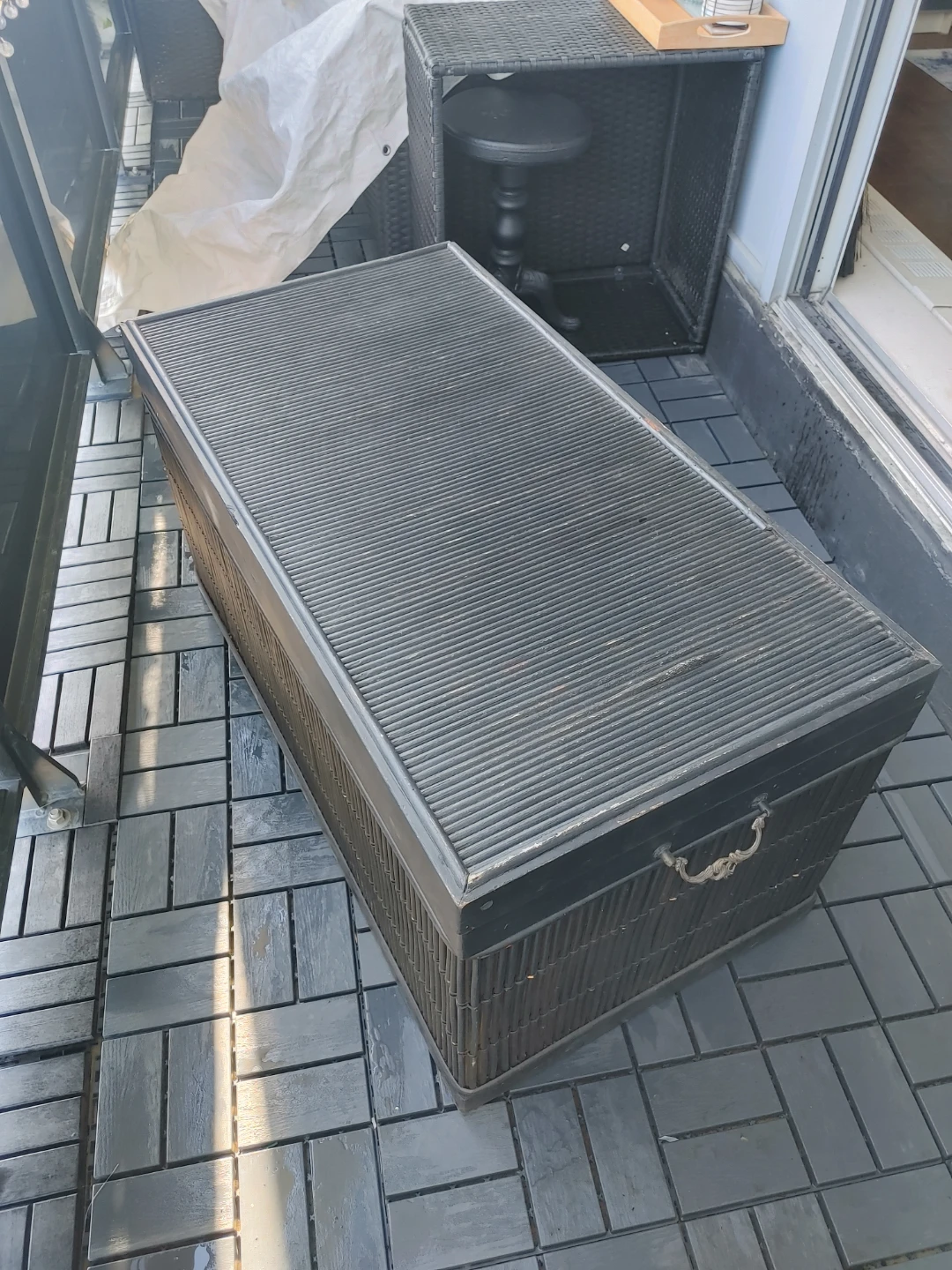 Dark Wood Storage Chest Trunk