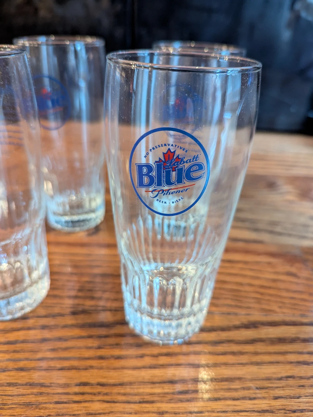 Labatt Blue Pilsener Beer Glasses Set of 8