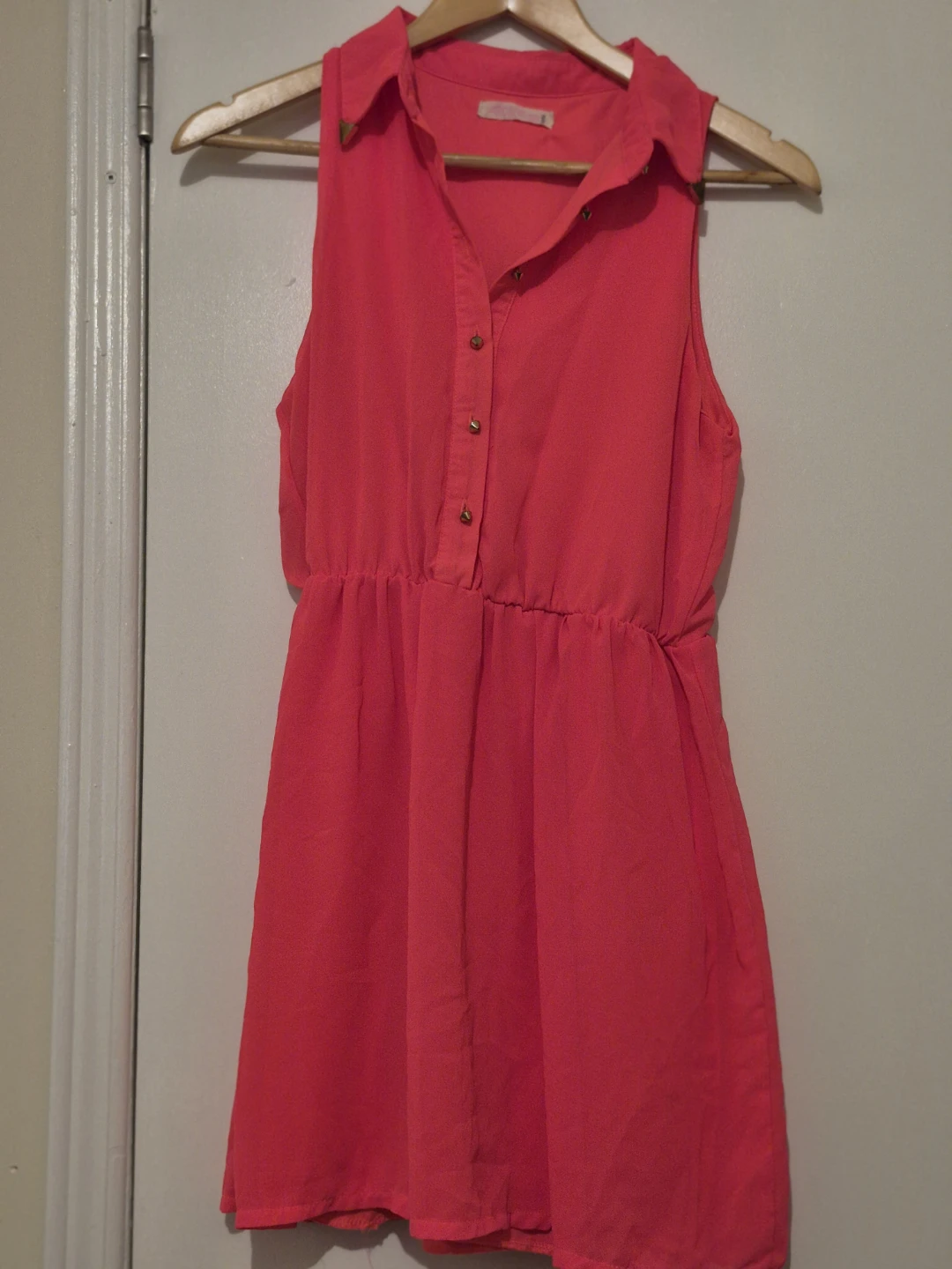 Ardene Coral Sleeveless Collared Dress - M/M