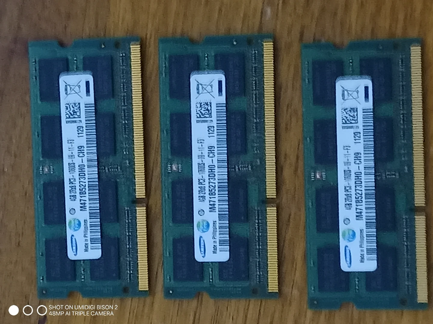 3x Samsung 4GB DDR3 Laptop RAM Modules