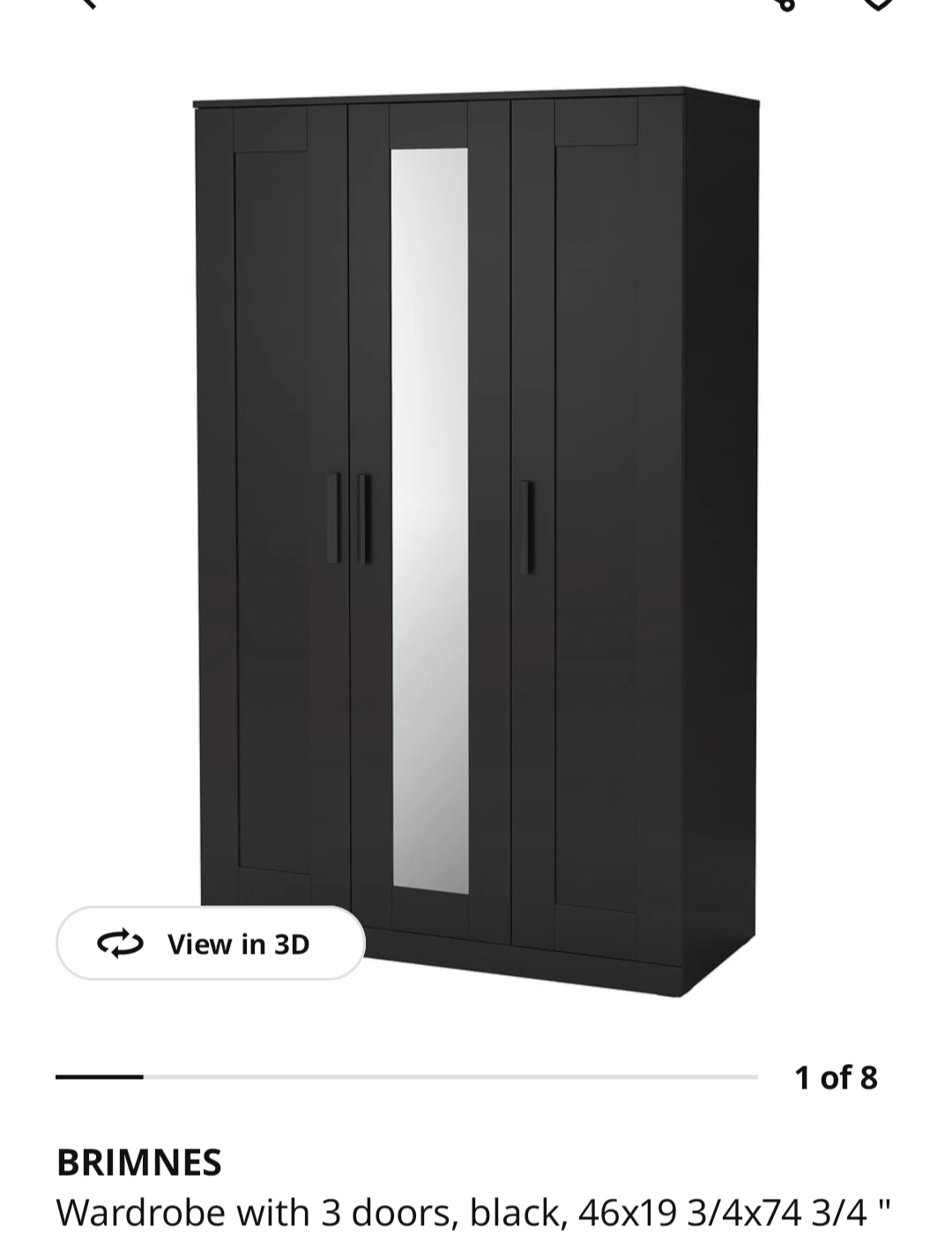 IKEA 3 door wardrobe