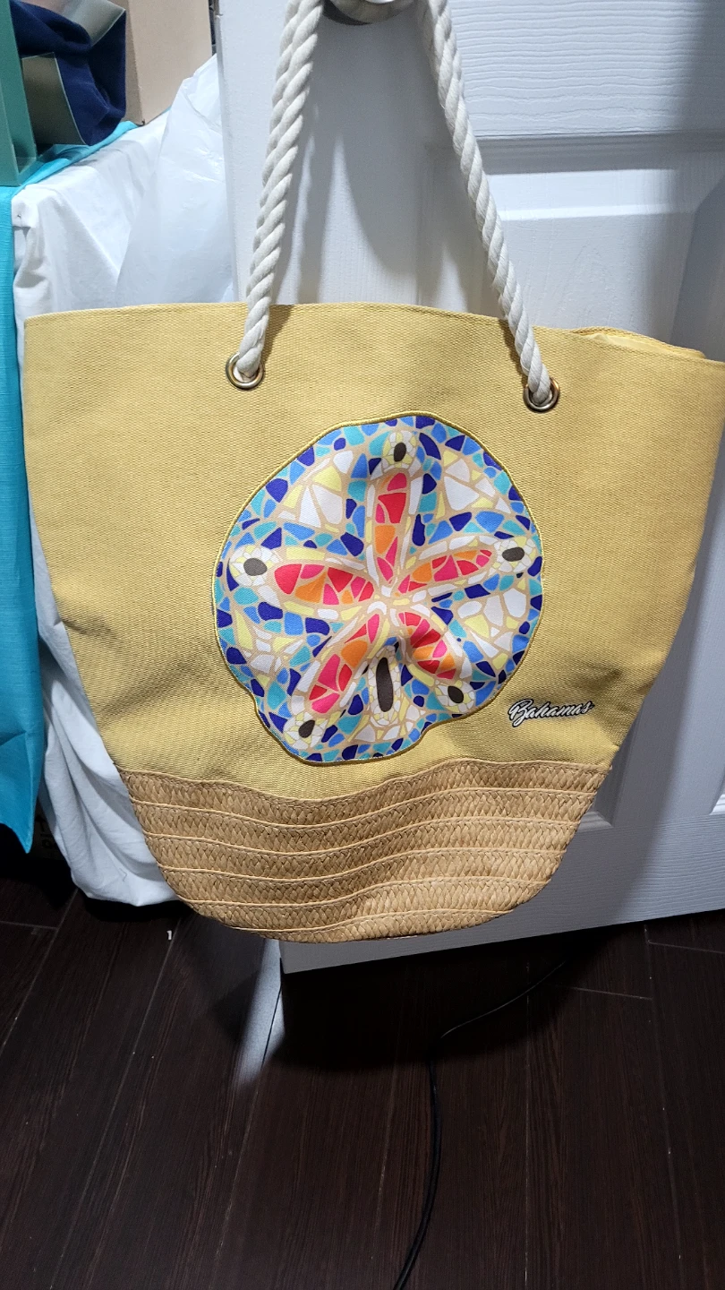 Yellow Bahama Tote Bag with Sand Design - photo 2