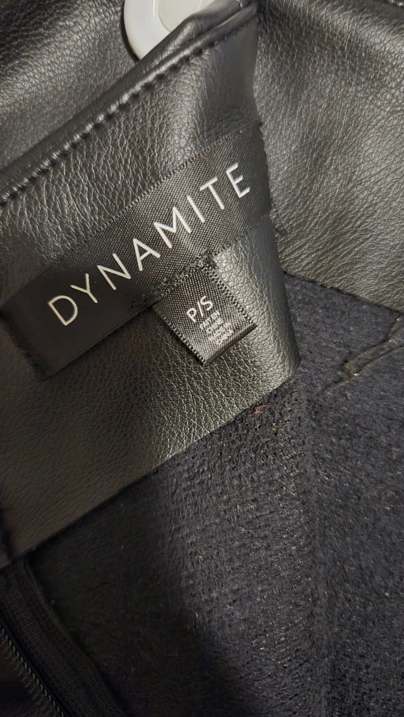 Dynamite Black Faux Leather Mini Skirt P/S - photo 3