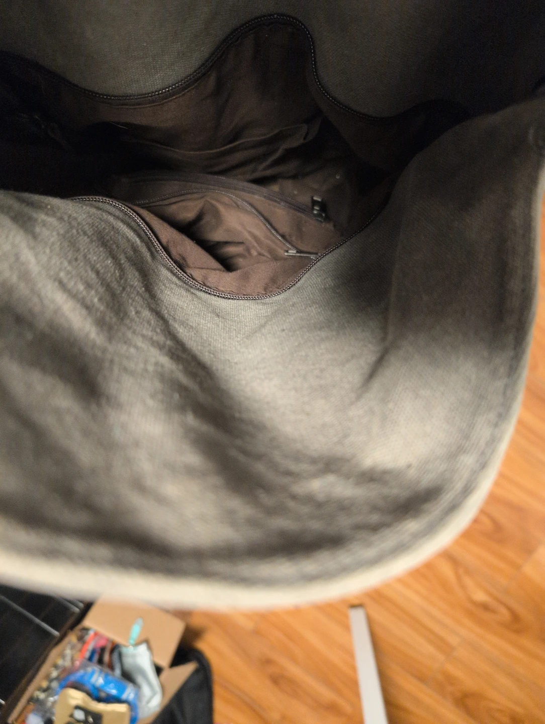 Canvas Messenger Bag - Grey - photo 3