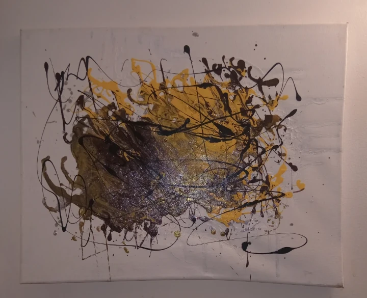 Abstract Drip Painting on Canvas🌱 - photo 2