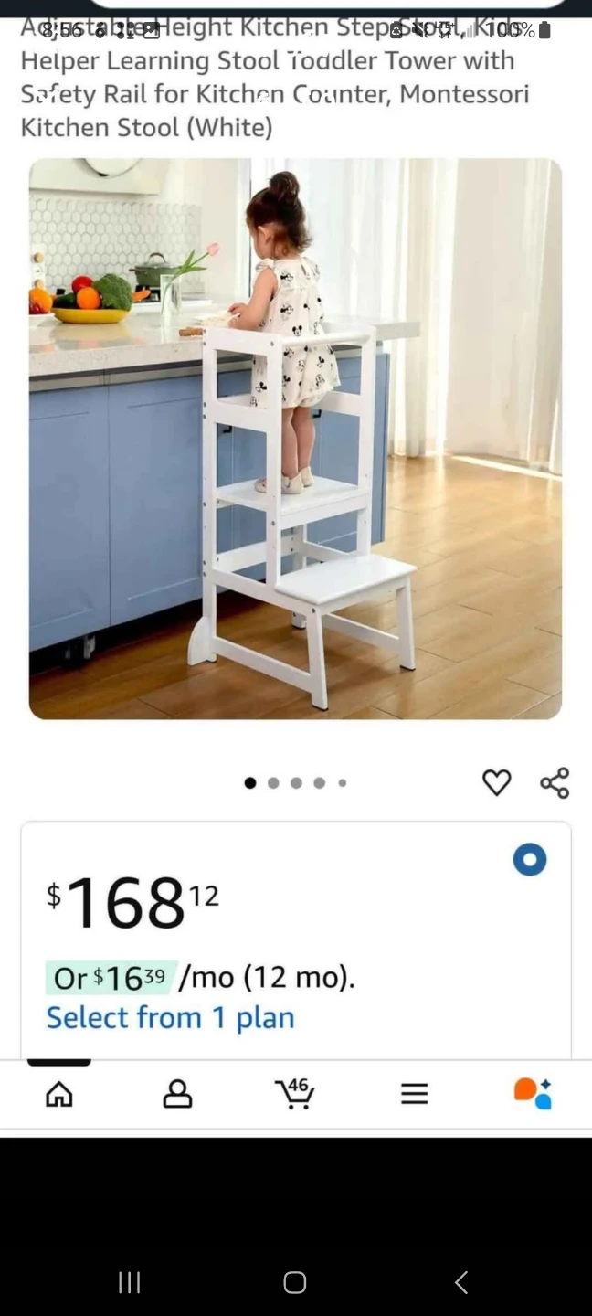 Toddler Kitchen Step Stool - Natural