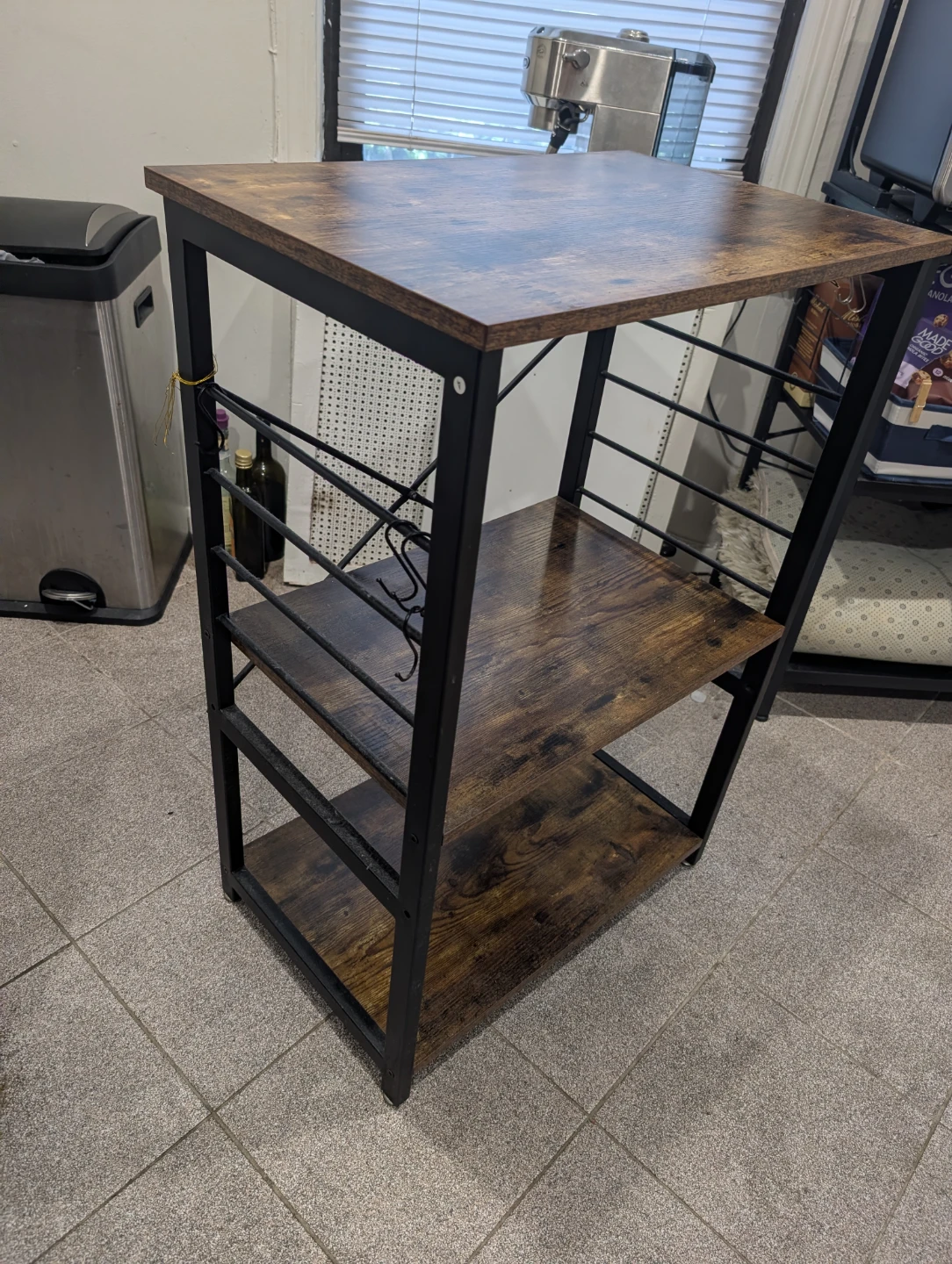 Rustic Brown Kitchen Baker's Rack with 3 Shelves - photo 2