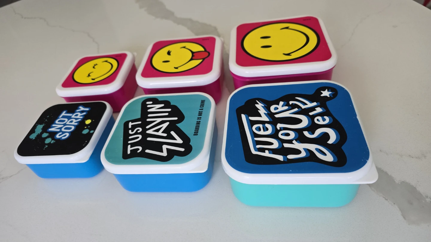 Set of 6 fun print small containers - photo 3