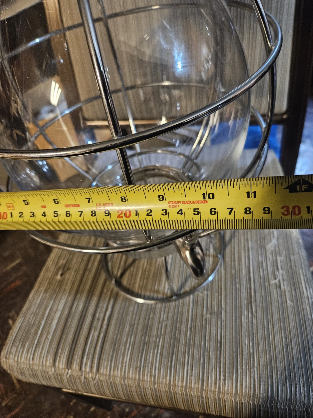 Glass Beverage Dispenser with Metal Stand - photo 5